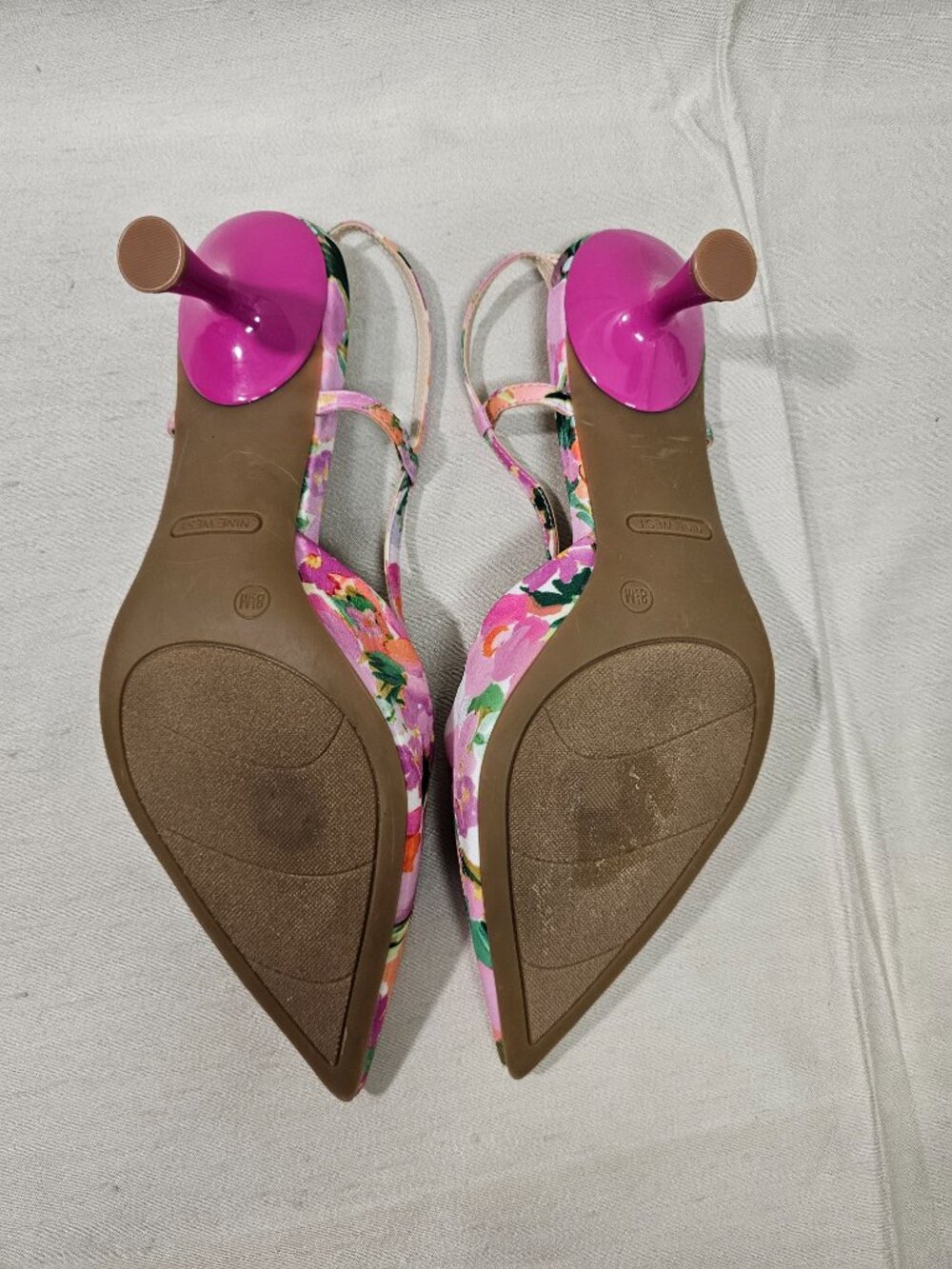 Nine West Women's Floral Slingback Shoes Size 8.5M - Picture 12 of 16
